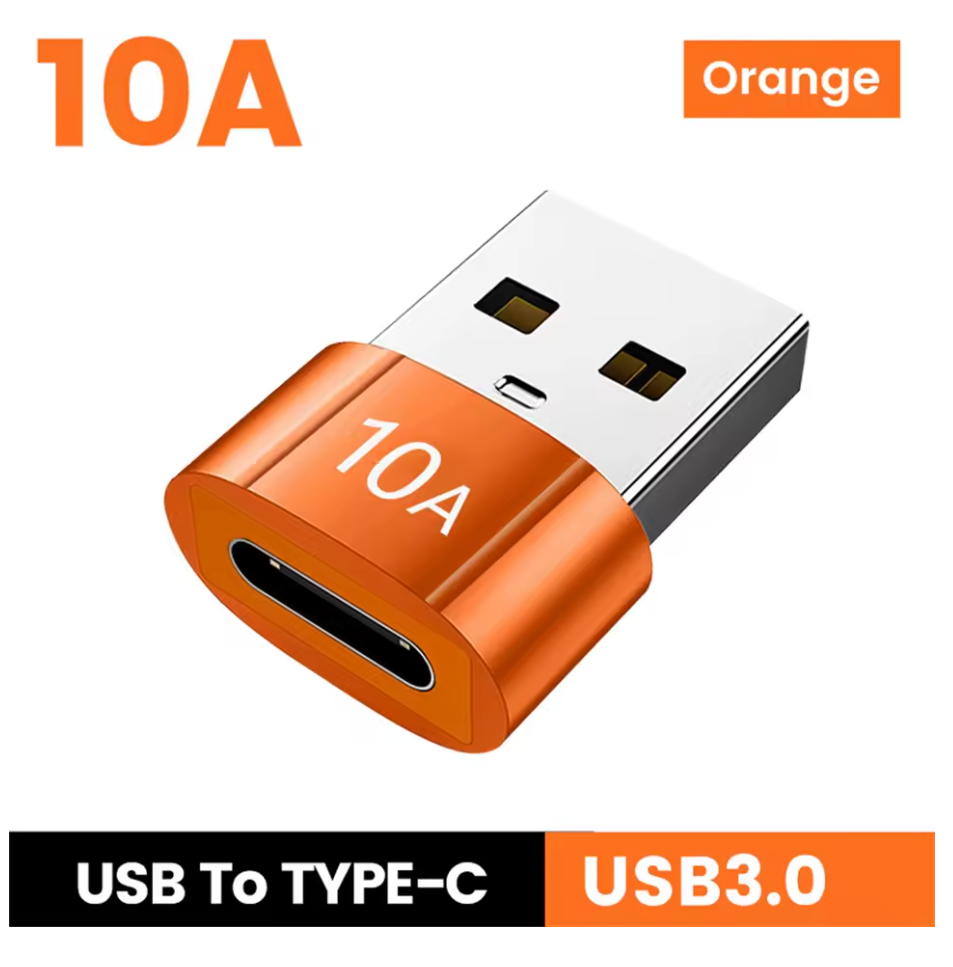 QNBILI 10A USB-A to USB-C OTG Adapter – Type-C to USB 3.0 Converter | Fast Data Transfer & Charging