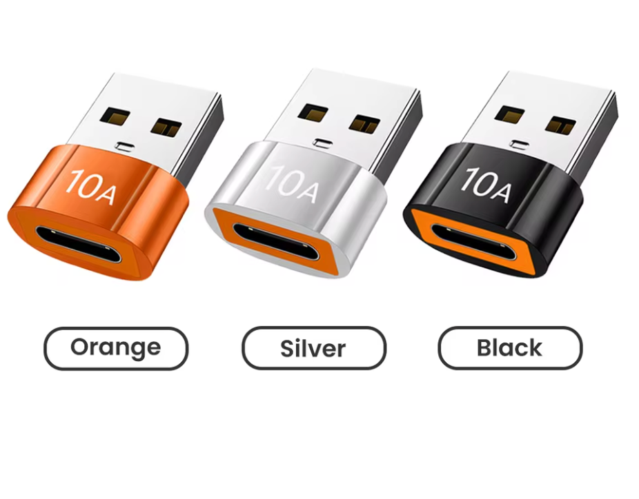 QNBILI 10A USB-A to USB-C OTG Adapter – Type-C to USB 3.0 Converter | Fast Data Transfer & Charging