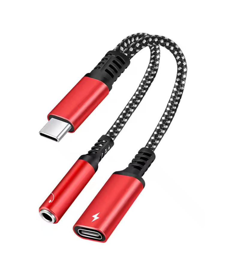 2-in-1 USB-C to 3.5mm Audio Adapter & 60W PD Fast Charging Cable