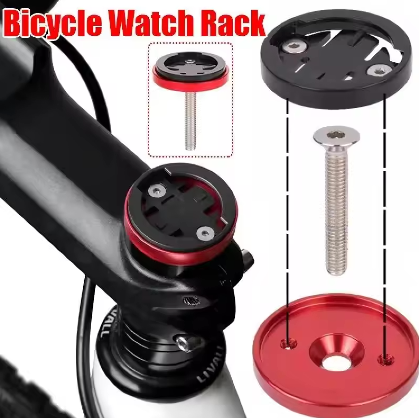 Garmin Edge, Bryton Cateye Bike Computer Mount – GPS Speedometer Stopwatch Holder – Stem Top Cap Mount