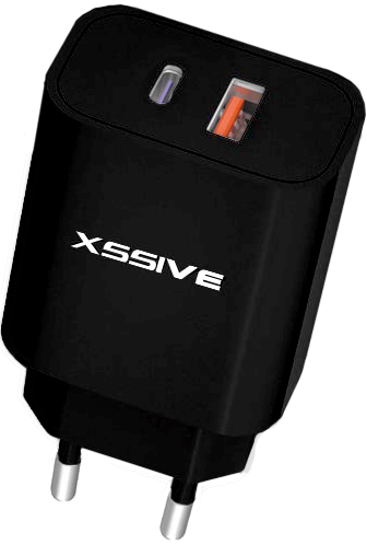 Dual Port Adapter PD 20W / QC 18W with USB 2.0 & USB-C